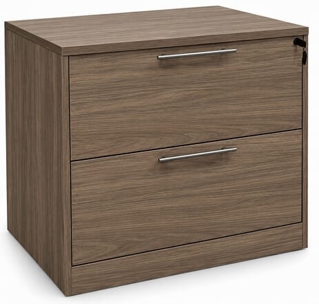 Urban Walnut 2-Drawer Locking Lateral File