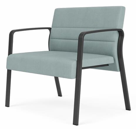 Waterfall 500 lb. Capacity Oversized Guest Chair in Upgrade Fabric/Healthcare Vinyl