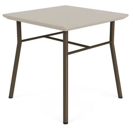 Chat Square End Table with Solid Surface