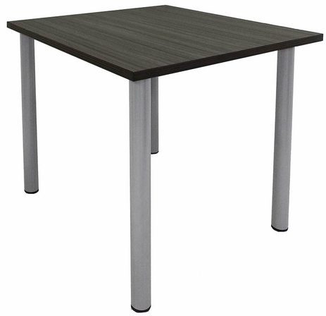 4' Square Standing Height Conference Table w/Round Post Legs