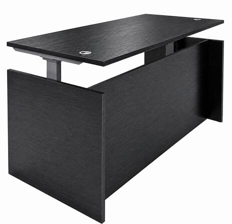 Black Adjustable Height Manager's Desk