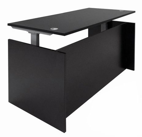 Black Adjustable Height Manager's Desk