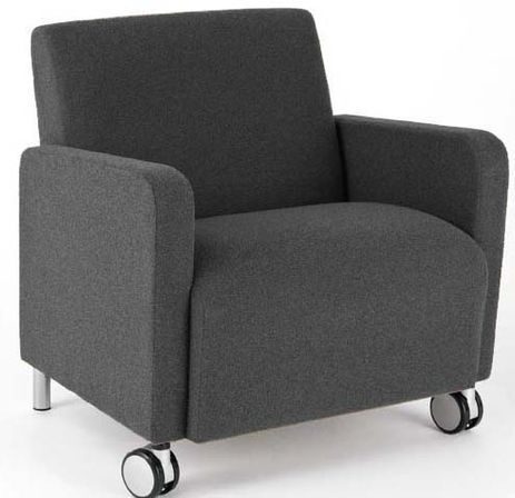 Ravenna 500 lbs Bariatric Guest Chair w/ Casters in Standard Fabric or Vinyl