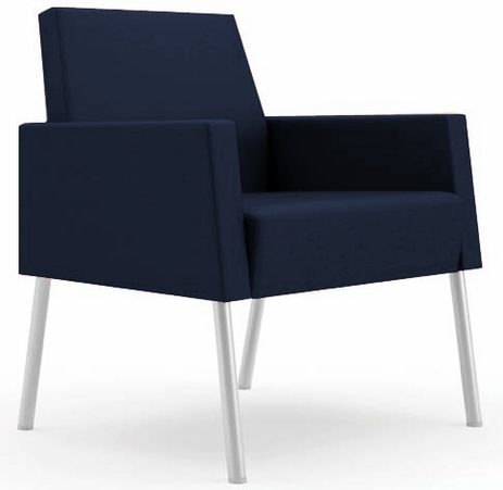 Panel Arm Lounge Chair in Upgrade Fabric or Healthcare Vinyl