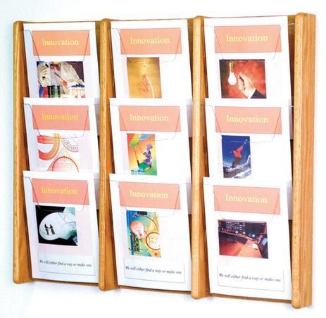 9 Pocket Magazine Wall Rack