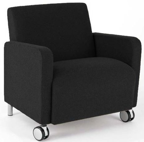 Ravenna 500 lbs Bariatric Guest Chair w/ Casters in Upgrade Fabric or Healthcare Vinyl