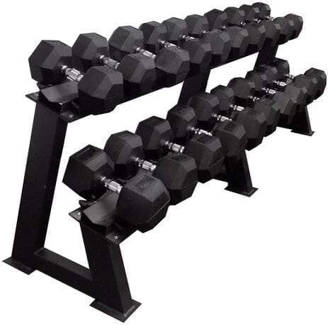 55-100 Lb. Dumbbell Set w/Storage Rack - 1550 lbs. Total