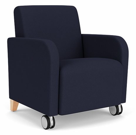 Siena Guest Chair w/ Casters in Standard Fabric or Vinyl