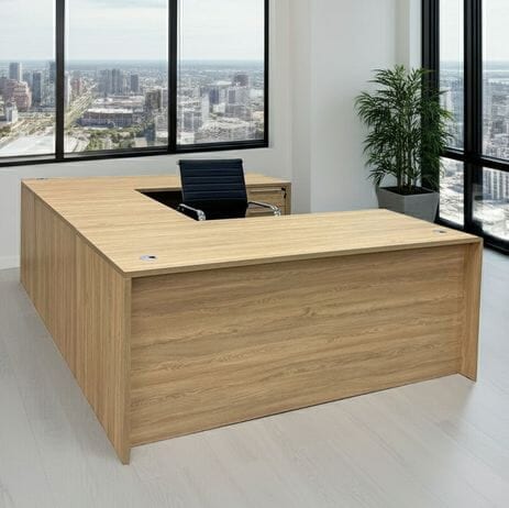 Beaumont Rectangular U-Shaped Workstation - 71