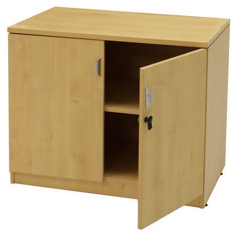Maple 2-Door Locking Storage Cabinet