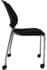 300 lb. Capacity Black Padded Mobile Stacking Guest Chair