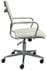 Padded Modern Classic Mid Back Office Chair in Cream Leather