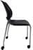 300 lb. Capacity Black Mobile Stacking Guest Chair