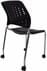 300 lb. Capacity Black Mobile Stacking Guest Chair
