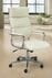 8' Contrasts Rustic Conference Table w/ 6 Cream Leather Chairs Set