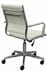 Padded Modern Classic Mid Back Office Chair in Cream Leather