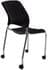 300 lb. Capacity Black Padded Mobile Stacking Guest Chair