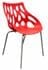 Set of 4 Fire Red Lavaflow Stack Chairs