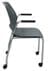 300 Lb. Capacity Gray Mobile Stacking  Classroom Chair w/Armrests