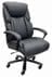 400 lbs. Cap. Cowhide Leather Executive Chair with Diamond Stitching in Black