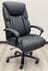 400 lbs. Cap. Cowhide Leather Executive Chair with Diamond Stitching in Black