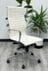 8'x4' Charcoal Rectangular Conference Table w/Ivory Modern Classic Leather Chairs