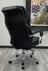 500 Lbs. Capacity Executive Black Leather Big & Tall Chair with Herringbone Stitching