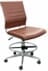 Padded Modern Classic Armless Leather Mid Back Stool w/ 23