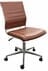 Padded Modern Classic Armless Leather Mid Back Chair in 3 Colors