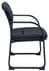400 lbs. Capacity Extra Wide SteelWorks Black Leather Guest Chair