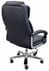 Black Top Grain Leather 500 Lbs. Capacity Desk Chair with 24