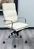 8'x4' Modern Walnut Rectangular Conference Table w/White Soft Pad Leather Chairs