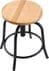Industrial Metal Stool with Solid Wood Seat, 18