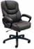 Mocha Brown Leather Swivel Office Chair with Adjustable Lumbar