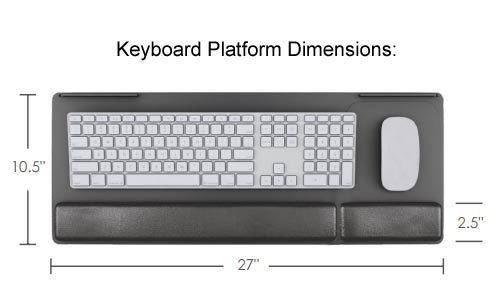 shallow keyboard tray