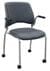 300 Lb. Capacity Gray Padded Mobile Stacking Classroom Chair w/Armrests