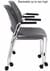 300 Lb. Capacity Gray Mobile Stacking  Classroom Chair w/Armrests