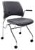 300-Pound Capacity Padded Flip Seat Nesting Chair w/ Armrests