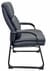 Black Top Grain Leather Guest Chair with Padded Arms