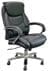 Professional 500 lbs. Capacity Black Leather Desk & Conference Chair w/ 24