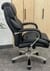 Big and Tall 500 lbs. Capacity Black Leather Deep Cushion Desk Chair