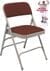 Triple Brace Fabric Padded Steel Folding Chair - 300 lb Capacity