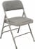 Triple Brace Fabric Padded Steel Folding Chair - 300 lb Capacity