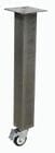 28&quotH Square Metal Table Leg with Acid Wash Finish with Locking Wheel - Single Leg