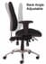 24 Hour Multi-Shift Black Fabric Ergonomic Chair w/Adjustable Sliding Seat Depth - 400 lb. Capacity!