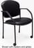 Antimicrobial Vinyl Guest Chair with Casters & Glides