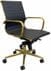 Gold Series Modern Classic Black Leather Mid Back Office Chair - FREE with $5000.00