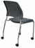 Gray 300 lb. Capacity Padded Mobile Stacking Classroom Chair
