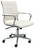 Padded Modern Classic Mid Back Office Chair in Cream Leather