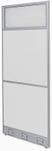 Washable White Laminate Single Raceway Panel w/Glass Window - 24&quotW x 67&quotH - See Other Sizes